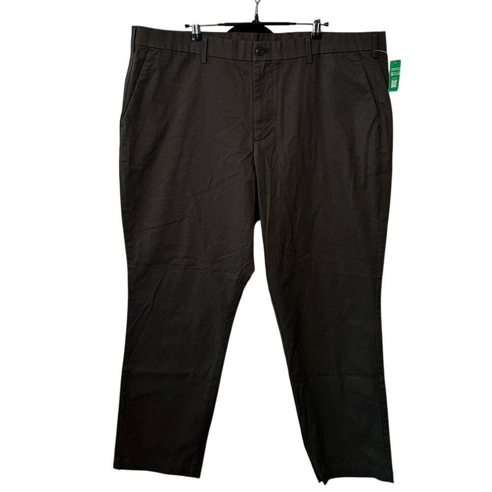 Gap Mens Straight Fit Regenerative Cotton Chino Pants Charcoal Grey 42x30